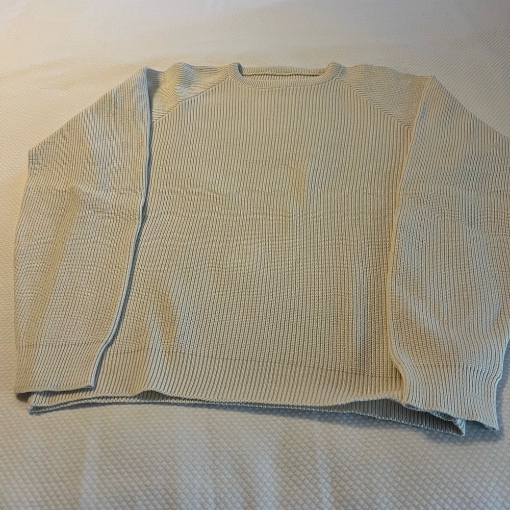 Men's Classic Cream Crewneck Sweater